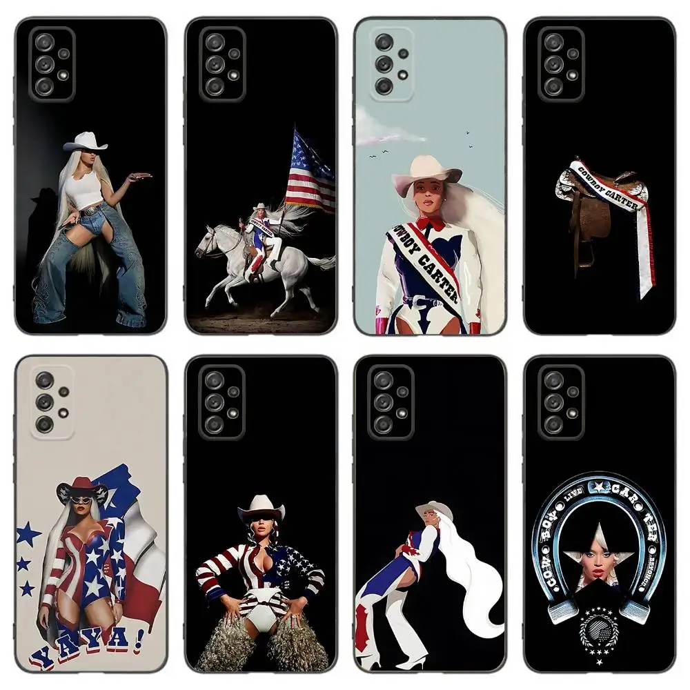 

Cowboy Singer B-Beyonces Phone Case For Samsung Galaxy A 91,80,73,72,53,52,51,22,5G,Plus,J,Note Soft Black Cover