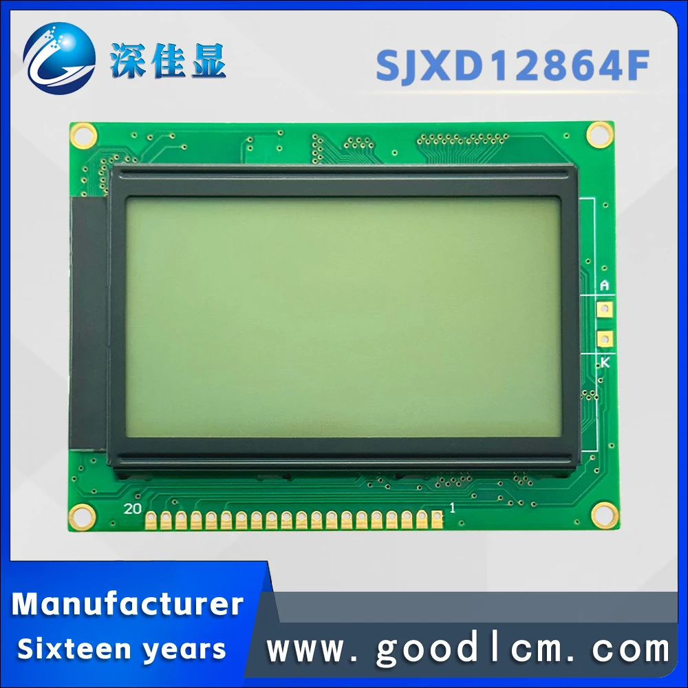 Imagem -03 - Módulo de Exibição Lcd Dot Matrix Porta Paralela Serial Cinza Positivo Fonte Chinesa Sjxd12864f Stn 12864