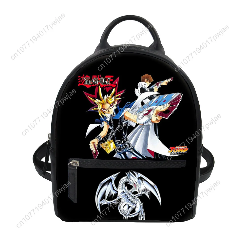 Yu Gi Oh Anime Yugi Muto Custom Mini Small Backpack Purse Carter Schoolbags Double Shoulder Bag Mini Daypack Leather Travel Bag