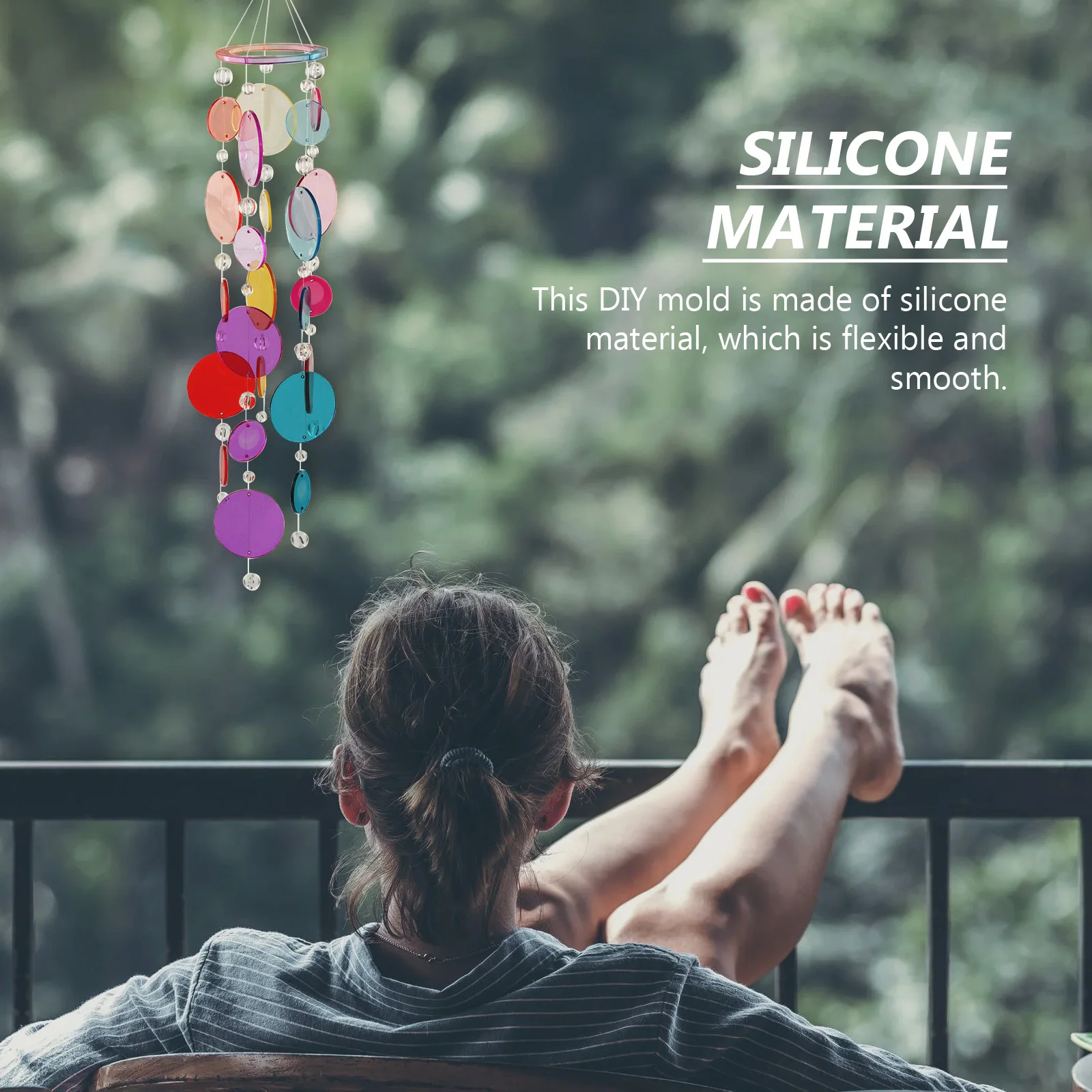 1 مجموعة 1 مجموعة راتينج السليكون بالتنقيط قالب Diy بها بنفسك الرياح الرنين قلادة صياغة ديكور معلق حلية صنع الايبوكسي أداة للحرف اليدوية #2