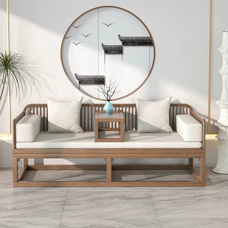 CX new Chinese solid wood small apartment tea table and chair combination sofa bed modern simple tea room, couch