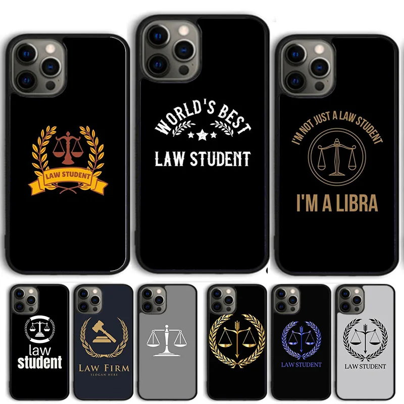 Law Student Lawyer Judge Phone Case Cover For iPhone 15 16 14 13 12 Pro Max mini 11 Pro Max XS X XR Plus Coque Shell