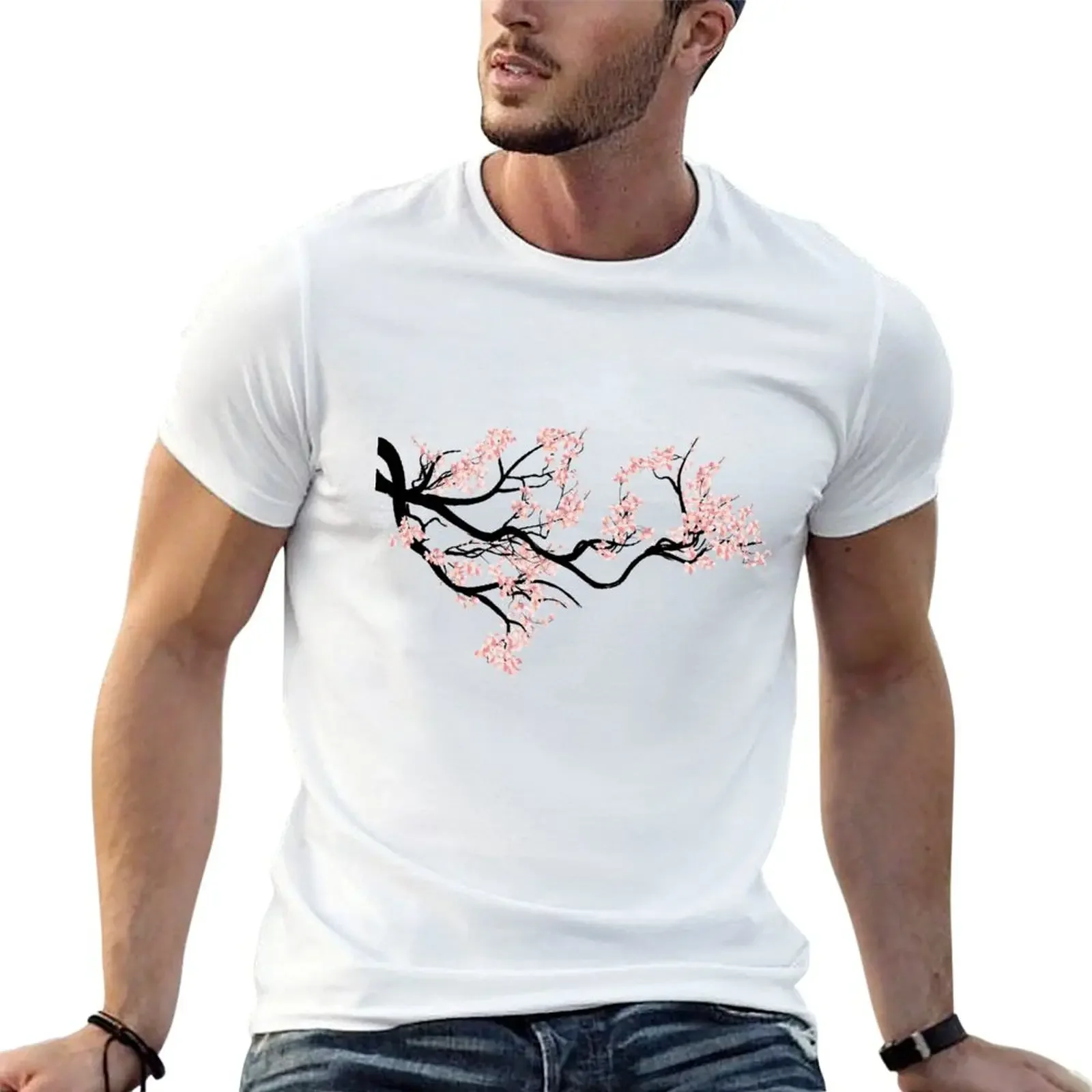 

Sakura cherry blossom tree T-Shirt tees street wear animal prinfor boys man t shirt mens t shirts casual stylish