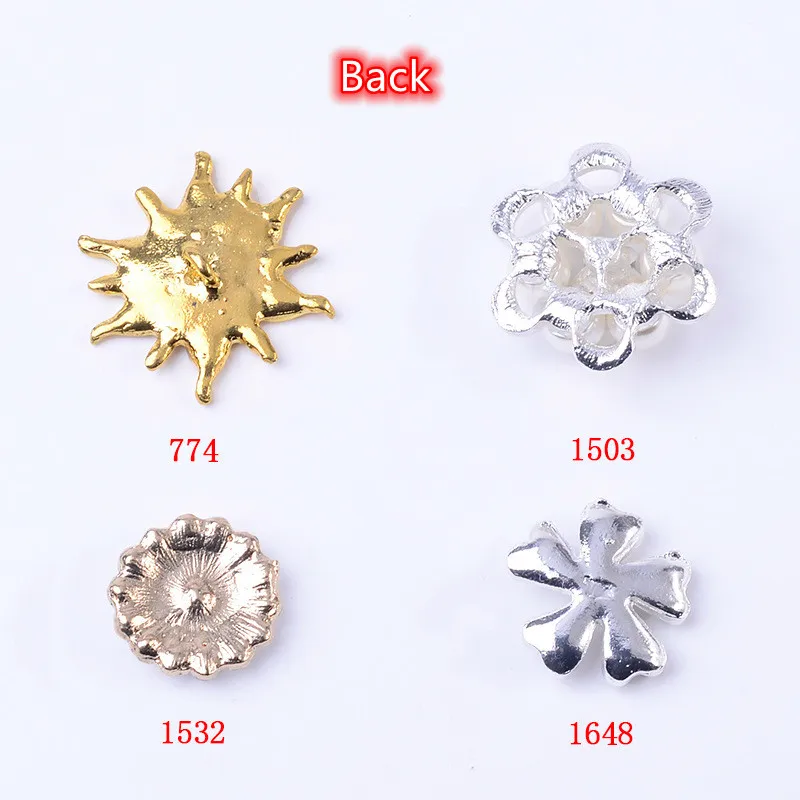 20pcs Sunflower Rhinestones Embellishments Vintage Gold Metal Flatback Buttons Apparel Bags Shoes Sewing Accessories DIY Crafts