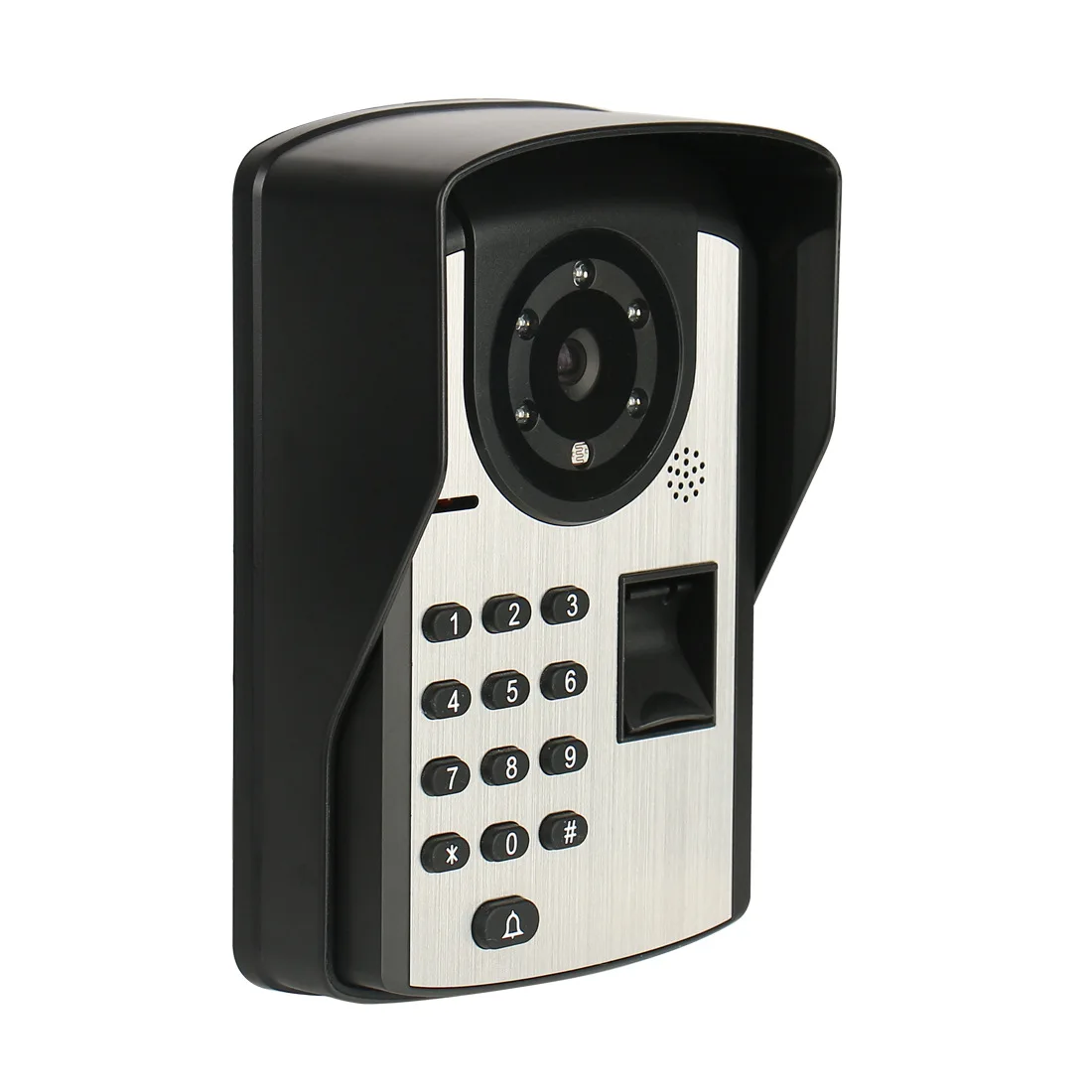 7 Inch High Definition Intelligent Video Doorbell Fingerprint Password Remote Control Unlocking Video Intercom Rainproof Night V