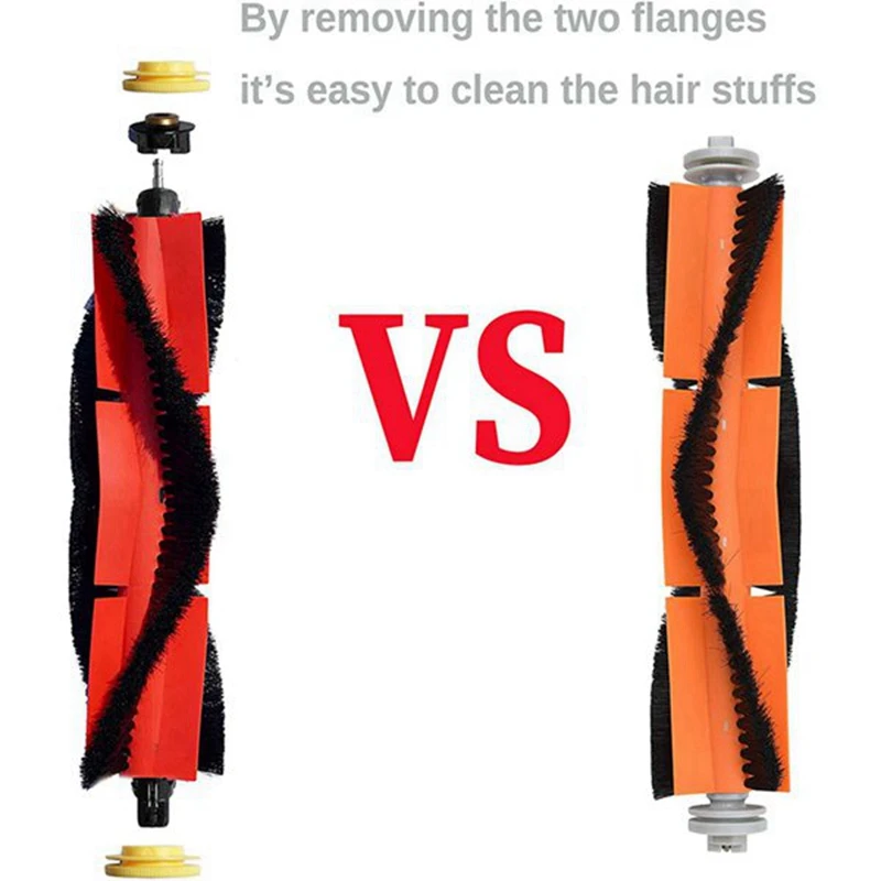 2 Set For Xiaomi Roborock S5 Max S6 S50 S6 Maxv S4 E4 Accessories Detachable Main Brush