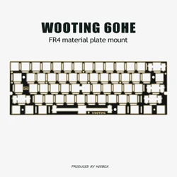 Keebox Wooting60 HE FR4 Carbon Fiber Positioning Plate Mounted Wooting Keyboard DIY