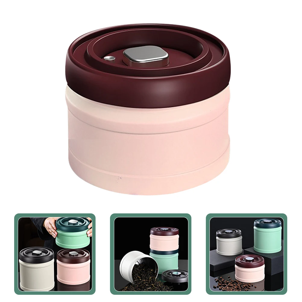 

Airtight Food Containers Metal Snack Jar Silica Gel Vacuum Grain Canister Spice Canisters Sealed Storage Solutions Portable Safe