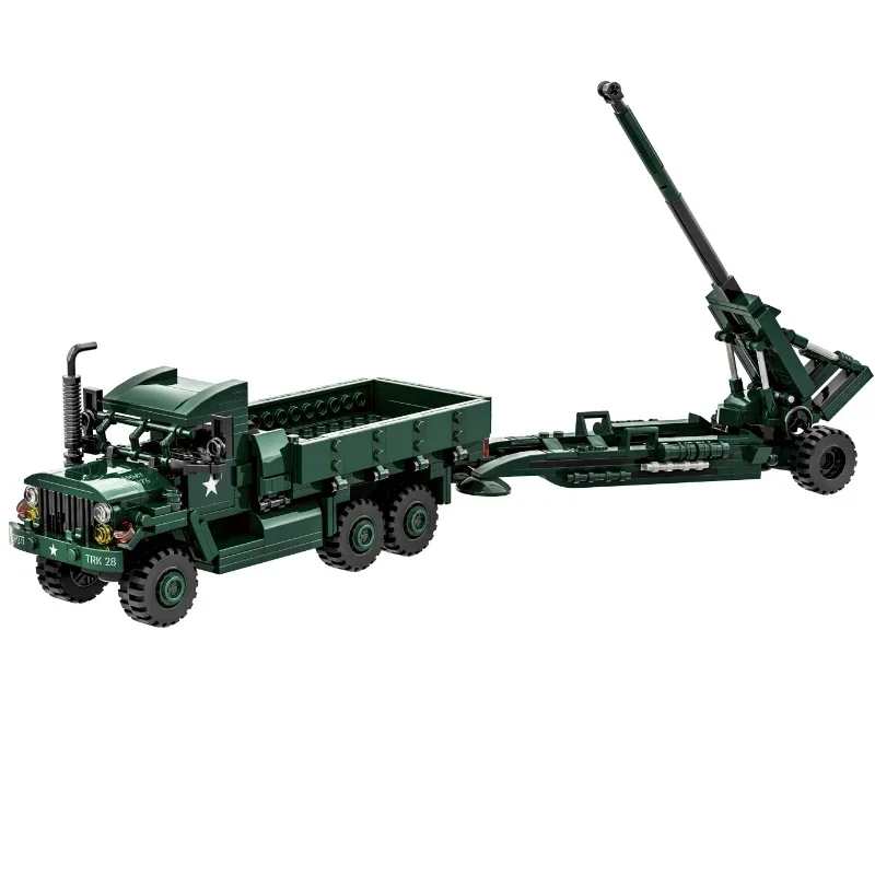 Military Classic Model M35A2 Truck M198 Artillery Collection Model Building Blocks Bricks Toys Gifts