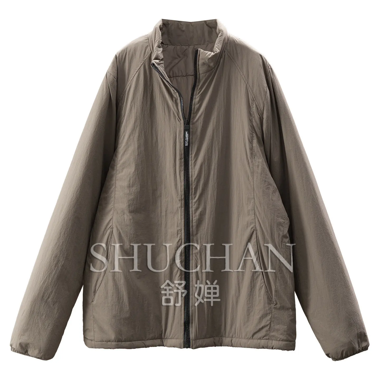 Men's Welfare Jacket Foreign Trade Stand-up Collar Lightweight Warm Wool Silk Cotton Jacket Men 21X8