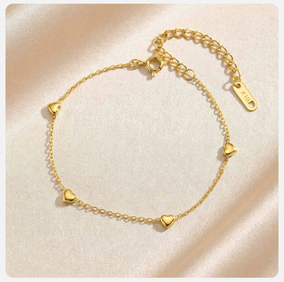 Vnox Minimalistisches 18K Vergoldetes Herzförmiges Kettenarmband für Frauen Rostfreier Stahl Tägliches Wasserdichtes Armband Schmuck – Detail 5