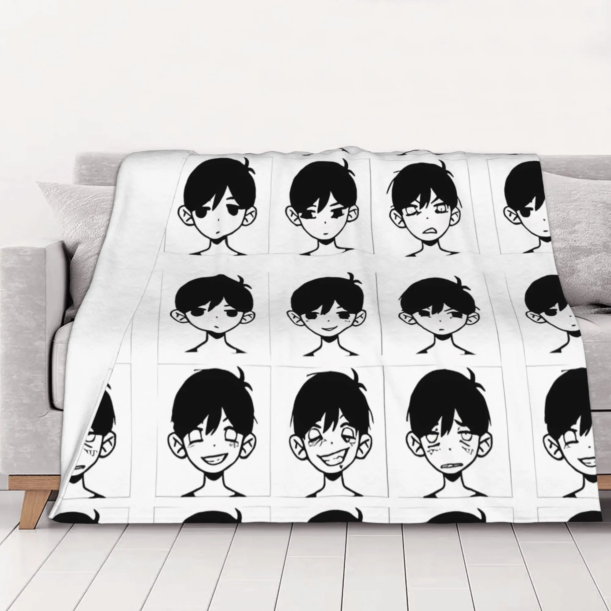1PC Classic Omori home room decorations Winter Blankets for Adults Bedding Home Interior Sofa Knee