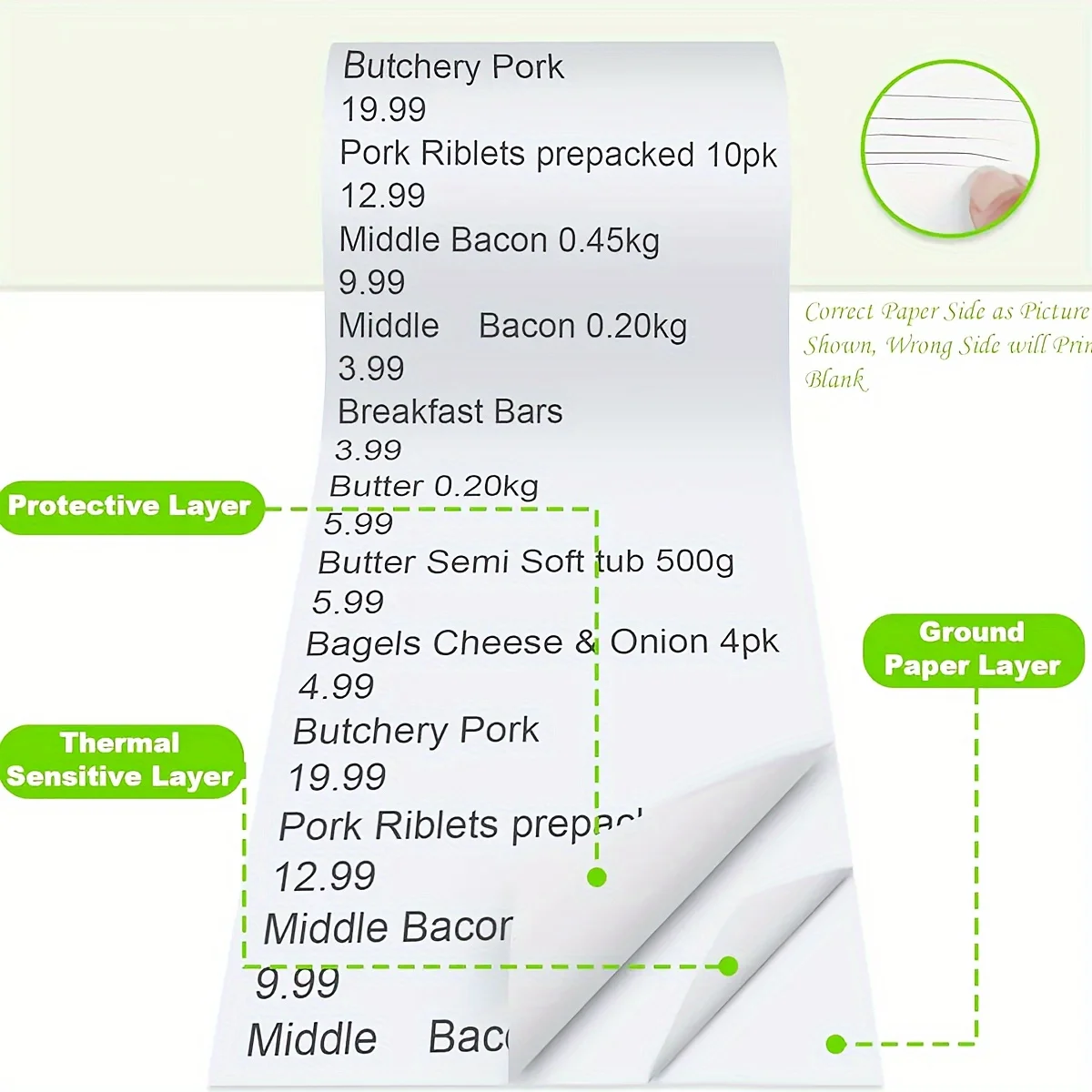 8 Rolls Thermal Paper 2 1/4\