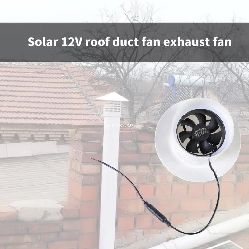 Ventilatore scarico solare 12V 3W velocità per bagno con funzionamento silenzioso, adatto per deumidificazione