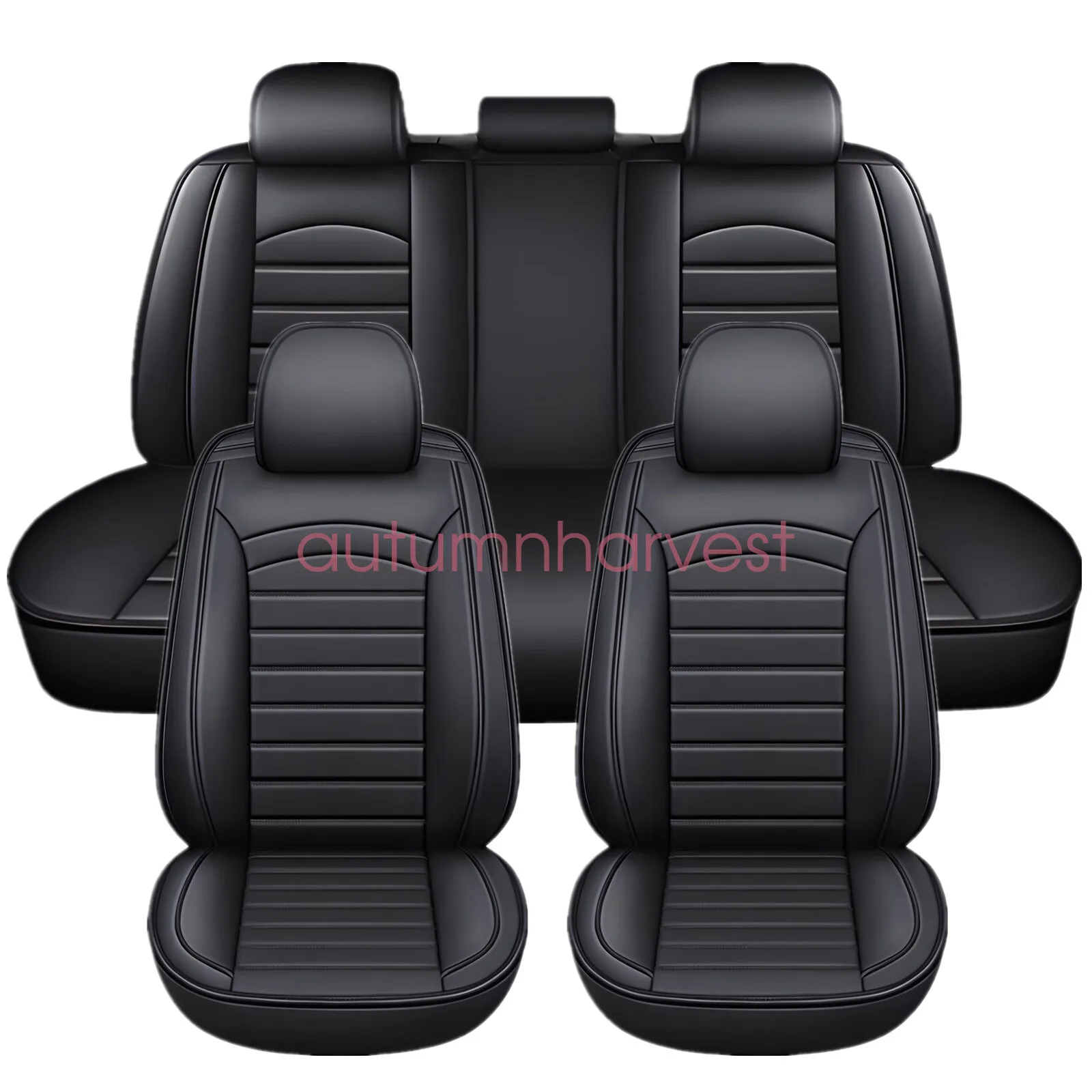 

For Toyota Car Seat Cover Full Set Leather 5-Seats Front Rear Protector Cushion