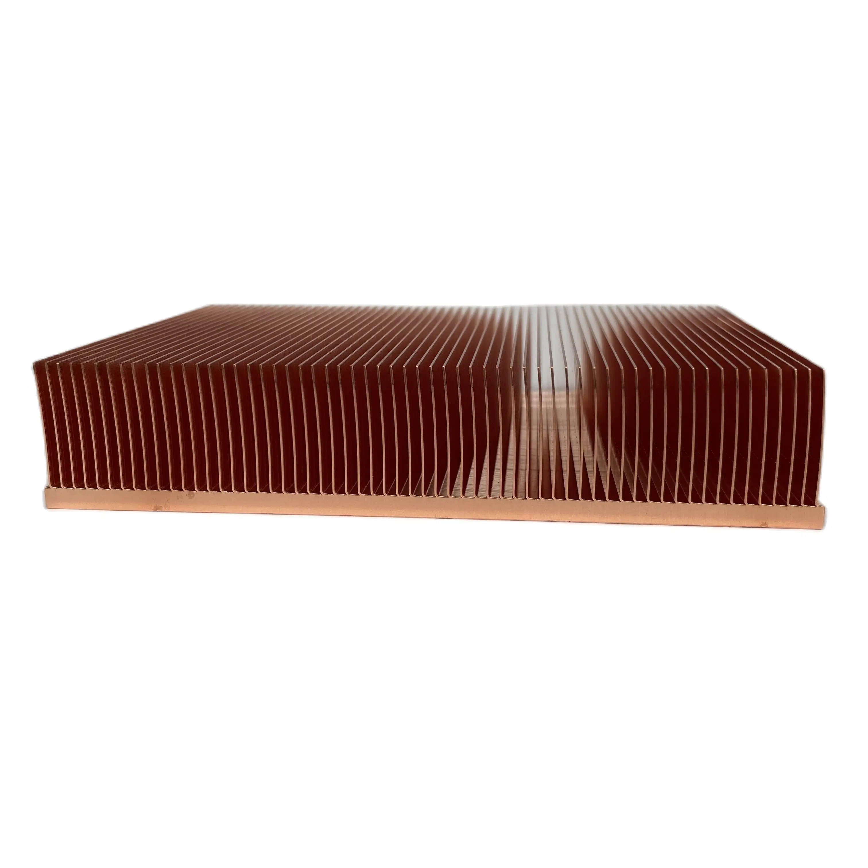Pure Copper Heatsink 150x100x30mm Skiving Fin Radiator For Industrial Equipment Medical Device