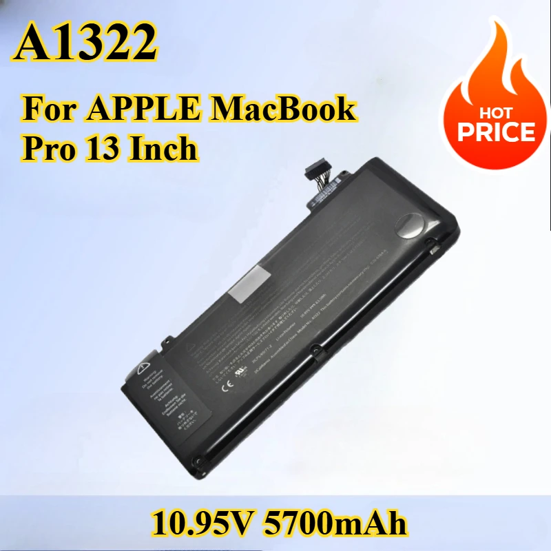 

10,95 В, 5700 мАч A1278 A1322 подходит для Apple MacBook Pro 13-дюймовый аккумулятор A1278 (2009-2012) A1322 Apple для ноутбука