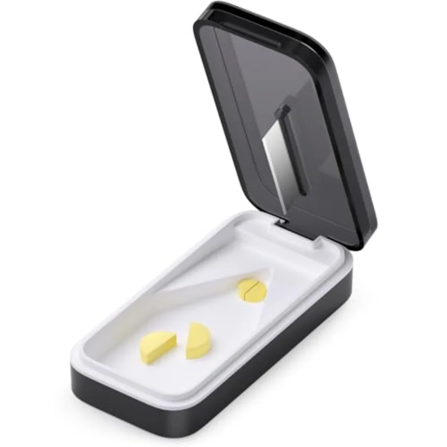 

BUG HULL Pill Cutter with Removable ilicone Pad, Pill plitter with harp Blade, Pill Cutter plitter for mall and Ti Pill, Tablet