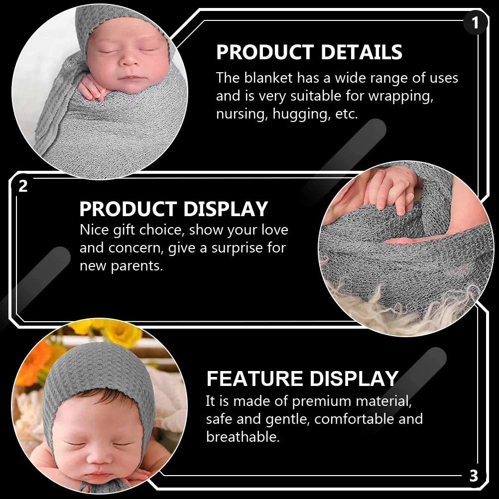 

1 комплект, эластичная детская пеленка и шапка для фотосъемки, одеяло для новорожденных, реквизит, мягкая удобная детская пеленка, детское пеленание