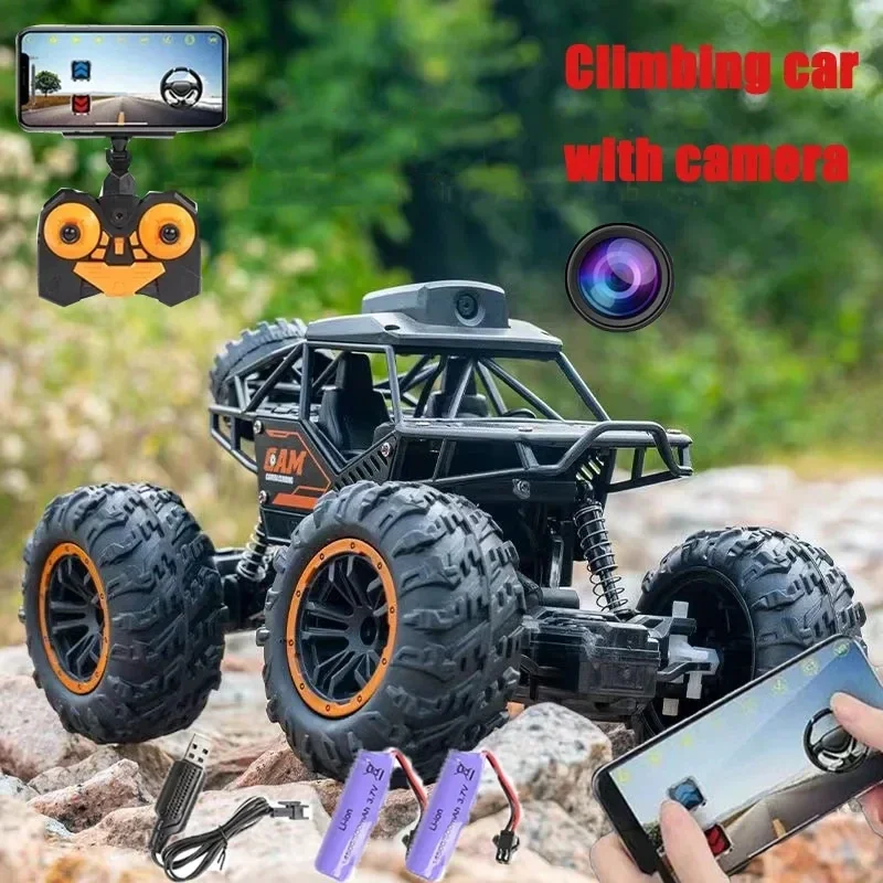 2.4G 1/18 Auto Photograph Camera Follow Me Alloy Rock Crawler Truck Remote Control Mini RC Car With WIFI 720P HD Camera Car