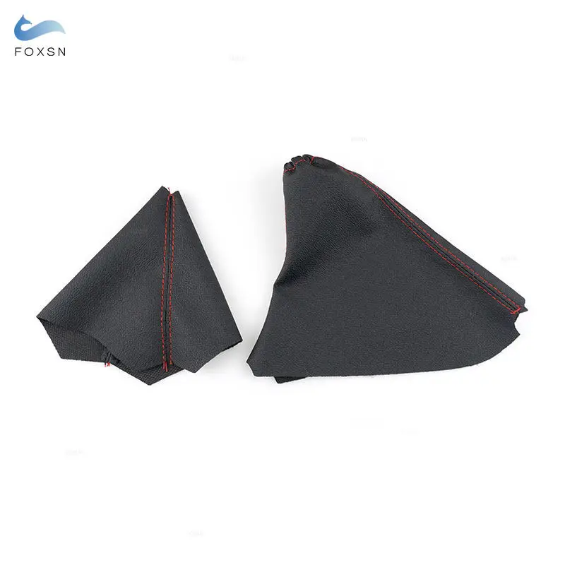 Auto Gear Shift Gaiter Leather Cover For Land Rover Freelander 2 2008-2013 Center Gear Shift Collars Handbrake Gaiter Boot Cover
