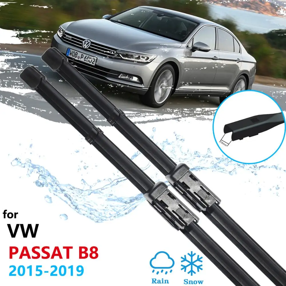 Car Wiper Blade for Volkswagen VW Passat B8 2015 2016 2017 2018 2019 Front Windscreen Windshield Brushes Washer Accessories 2PCS