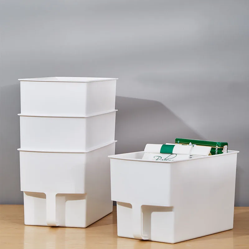 Plastic Stackable Storage Boxes, Kitchen Storage Boxes with Handles, Cabinet Handle Boxes, Top Cabinet Pull-out Storage Boxes