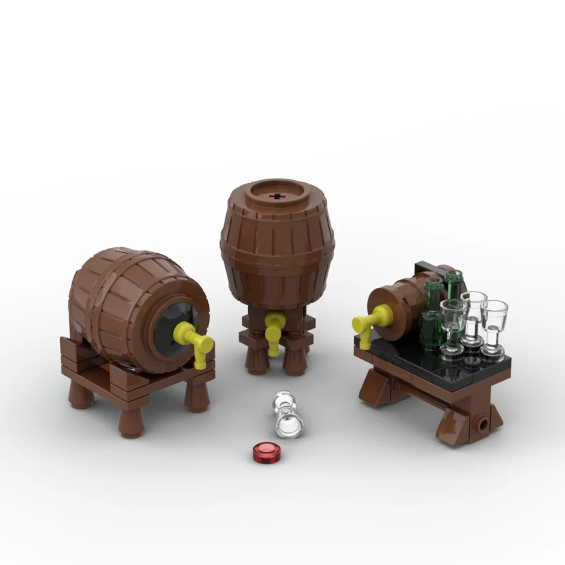 

MOC Building Block Wine Bucket Wine Cup DIY Model Kit Children's Handmade Toy Birthday Gift