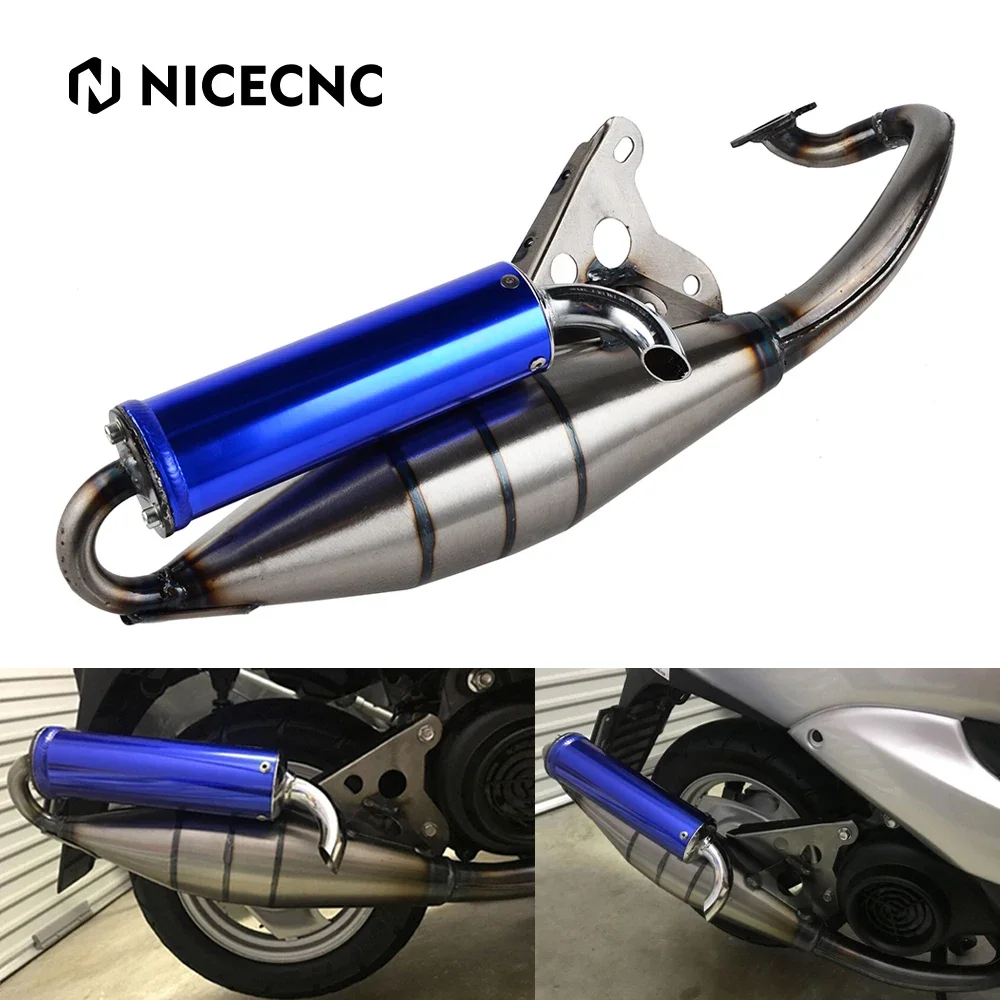 

Scooter Exhaust Muffler Pipe Full Exhaust Pipe System for Yamaha Jog 50cc 2-stroke Scooter Moped Minarelli 1E40QMB 1PE40QMB