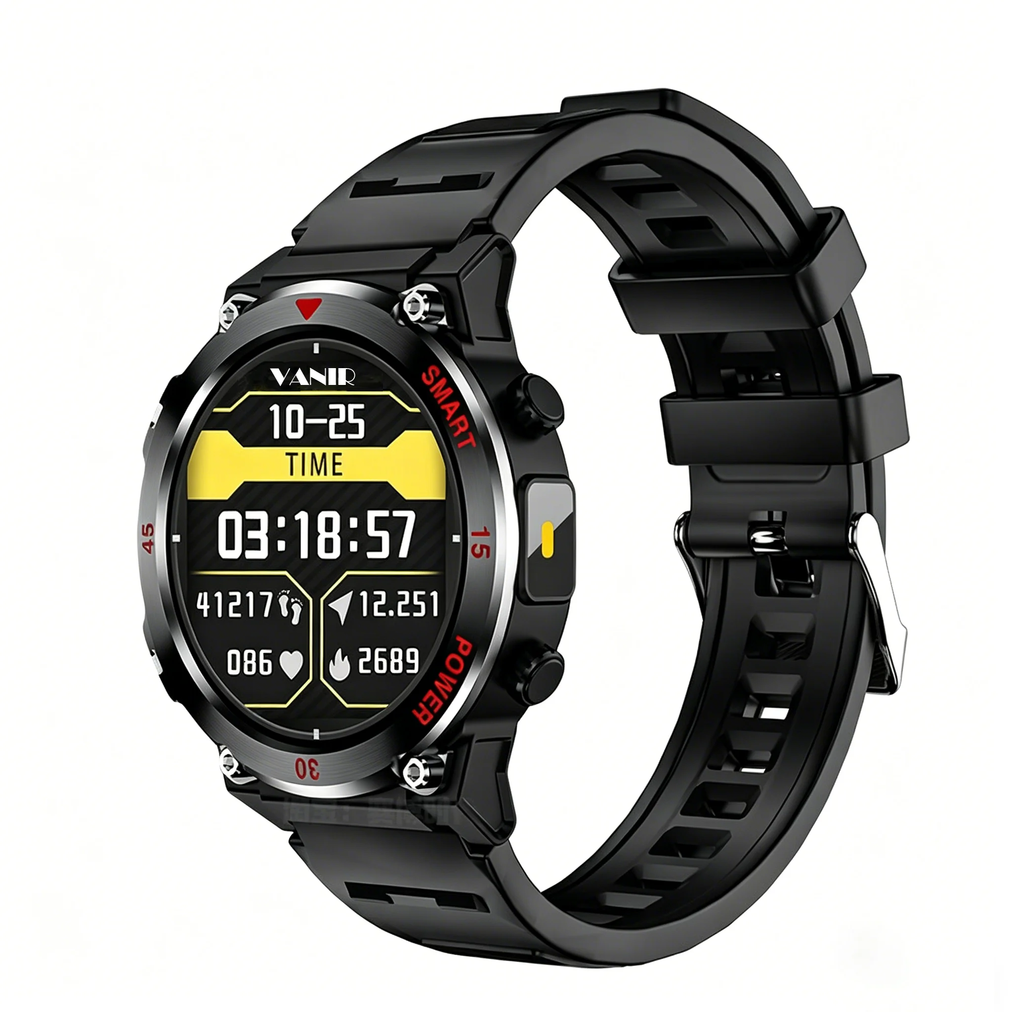 

Умные часы VANIR, звонки по Bluetooth, уведомления о сообщениях, HD-дисплей, спортивные режимы, удобные, с длительным временем автономной работы, совместимость с iOS/Android