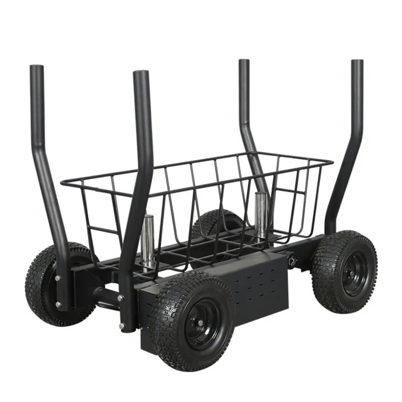 Sled Car Adjustable Resistance Car Plus Barbell Sheet Weight-bearing Walking Cart Gym