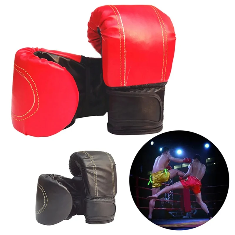 Skórzane rękawice treningowe antystresowe sportowe Unisex Karate Muay Thai Guantes Fight Kick MMA Sanda Equipment