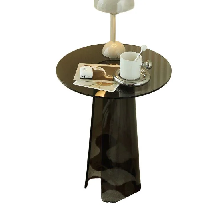 

Simple bedroom sofa modern acrylic coffee table creative living room studio round table