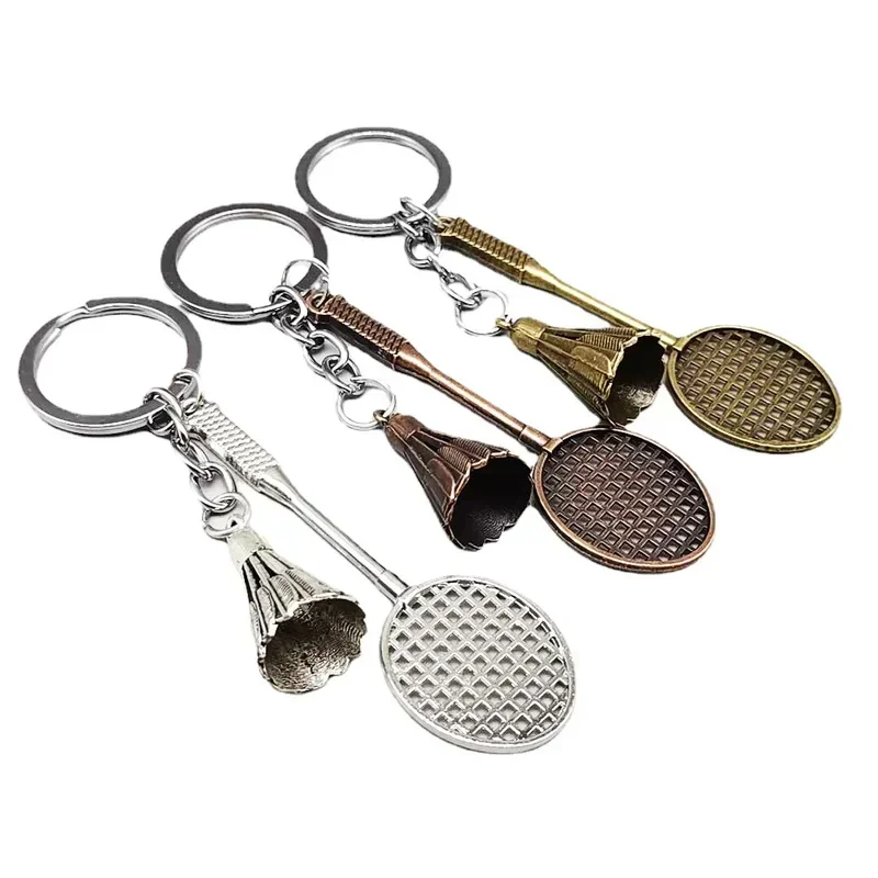 Mini Punk Badminton Bowling Golf Ball Keychain Car Key Chain Pendent Outdoors Sports For Women Men Key Ring Jewelry Party Gifts