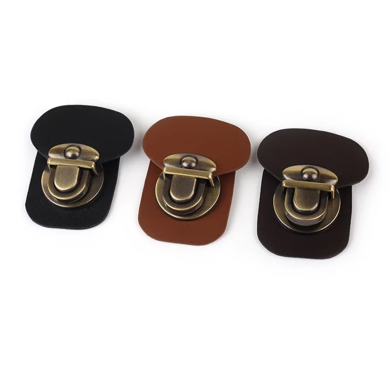 3 Stück PU-Leder Metall Druckknopf Schnalle für Kleidung Schuhe Pelzmantel Manschettenknöpfe Tasche Dekoratives Nähzubehör – Detail 5