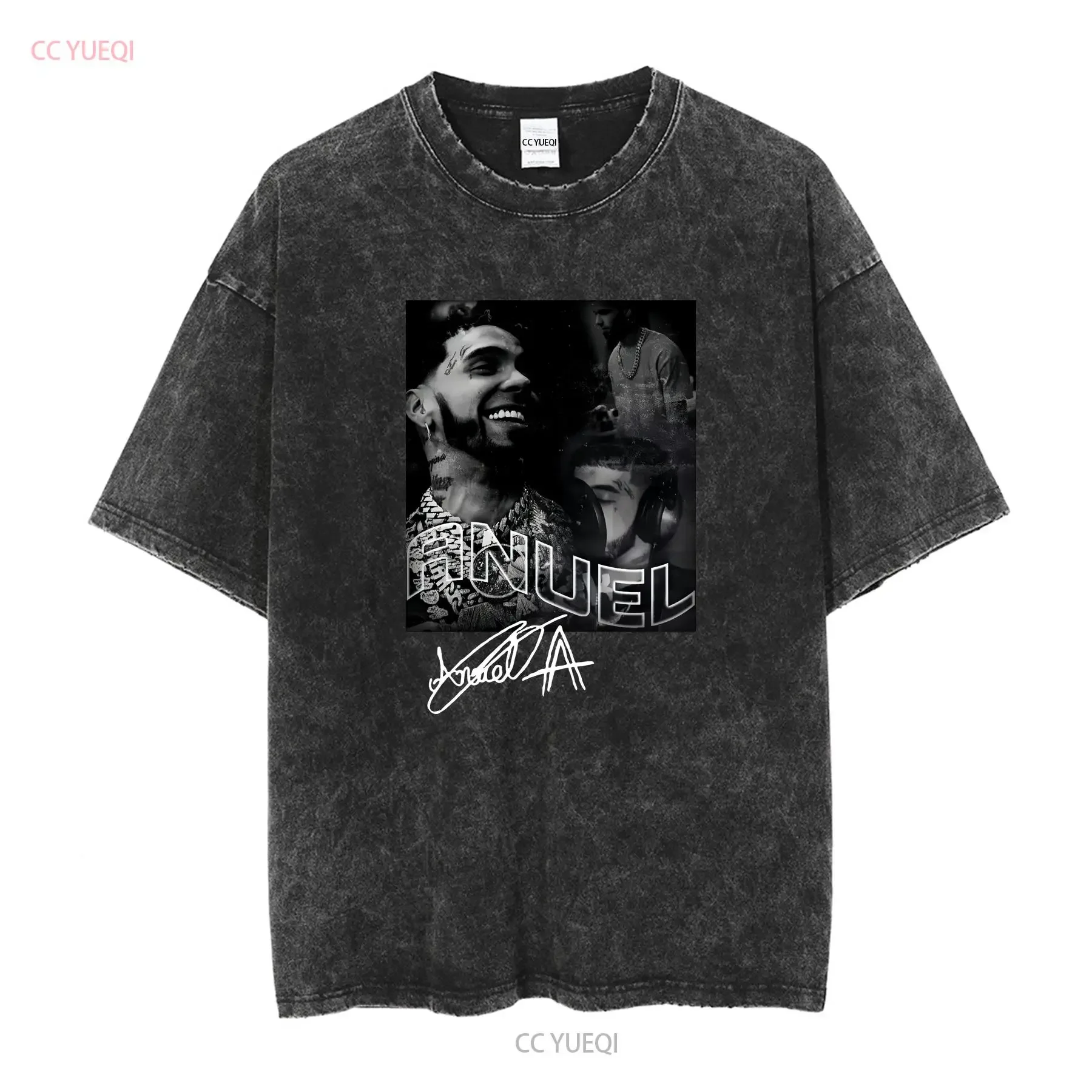 New Popular Anuel AA Classic Men S 235XL T Shirt 1N2389 long or short sleeves vintage Washed Breathable graphic Casual