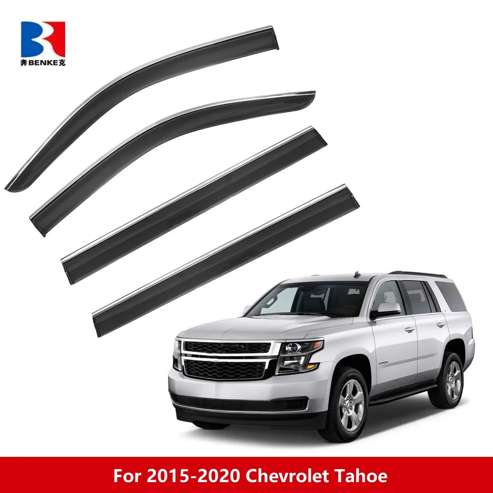 Rain Guard 4-Piece for Chevrolet Chevy Tahoe 2015-2020 & GMC Yukon 2015-2020 Rain Guards Window Visors Deflectors for Cars