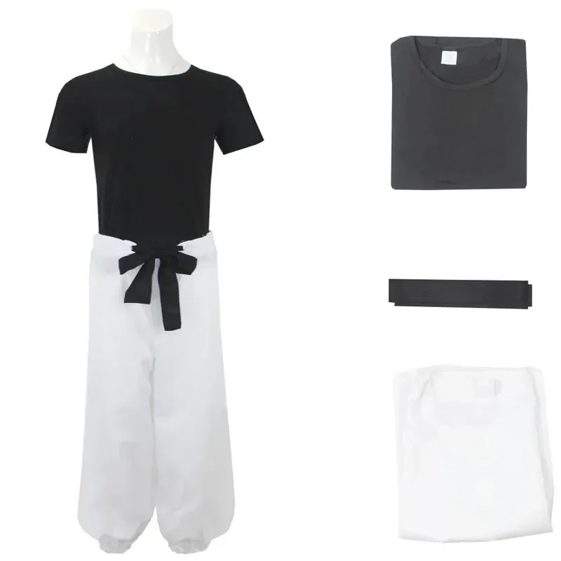 Jujutsu JJK Manga Anime Fushiguro Toji Satoru Gojo Cosplay Costume Wig T-shirt Pants Rose Net Halloween Christmasx;8's,6; - view 3