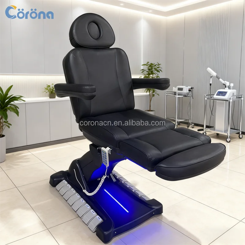 Electric Facial Bed Adjustable 3 Motor Beauty Treatment Couch Bed for Salon Spa Massage Therapy