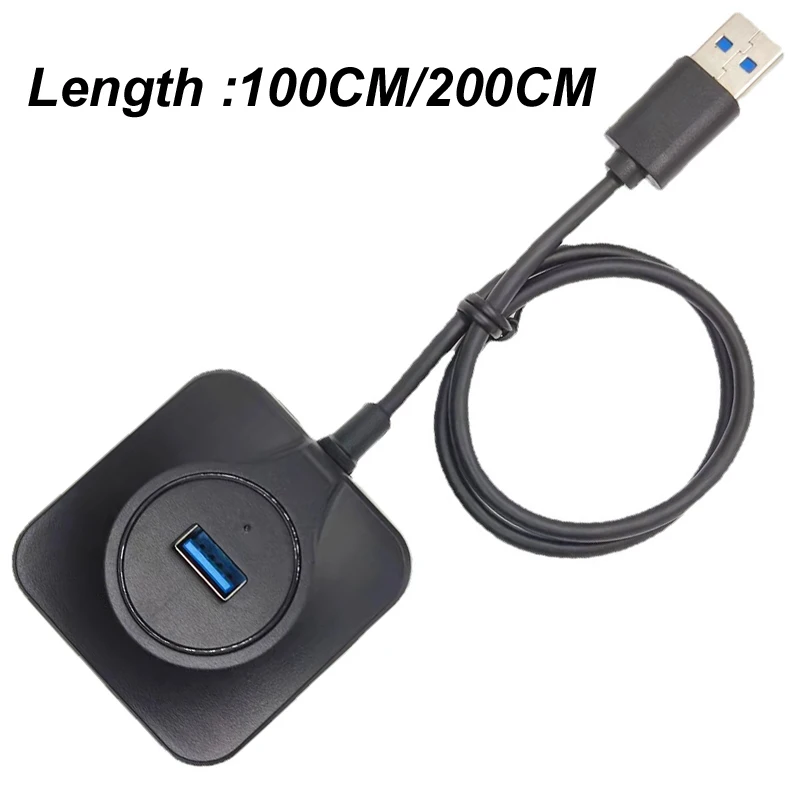 30CM/1M/2M 4 Ports USB 3.0/2.0 HUB 5Gbps High Speed Data Transfer For PC Laptop mouse keyboard hard disk Flash Disk