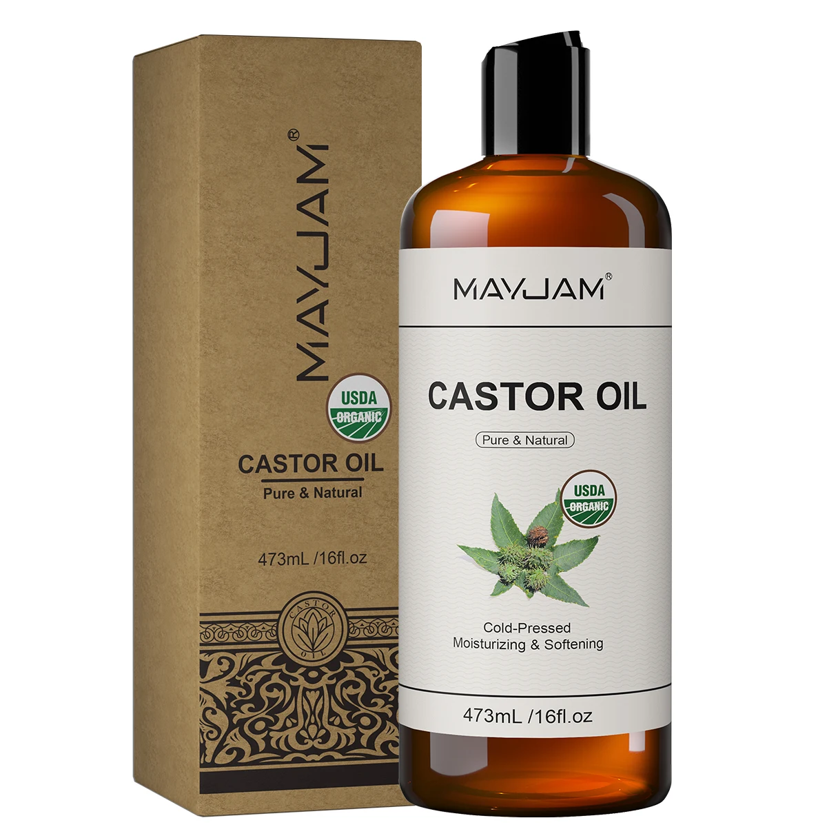 MAYJAM 473ml Pure Organic Cast - Castor Oil Cold Press ulasan dan harga