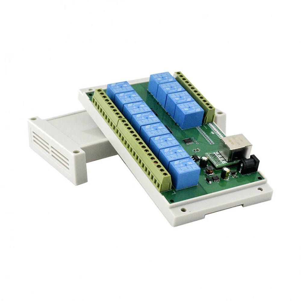 Relais Ethernet RJ45 à 12 canaux, développement secondaire, Module de relais de télécommande, prise en charge des protocoles de Communication TCP/UDP/MQTT
