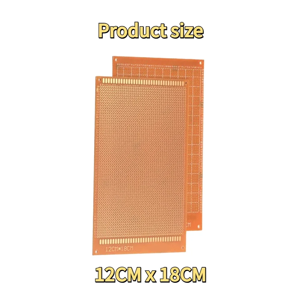 2PCS 5x7CM 10x15CM 10x22CM 12x18CM 13x25CM 15x18CM Single Side PCB Yellow Prototype PCB Universal Board Circuit Board