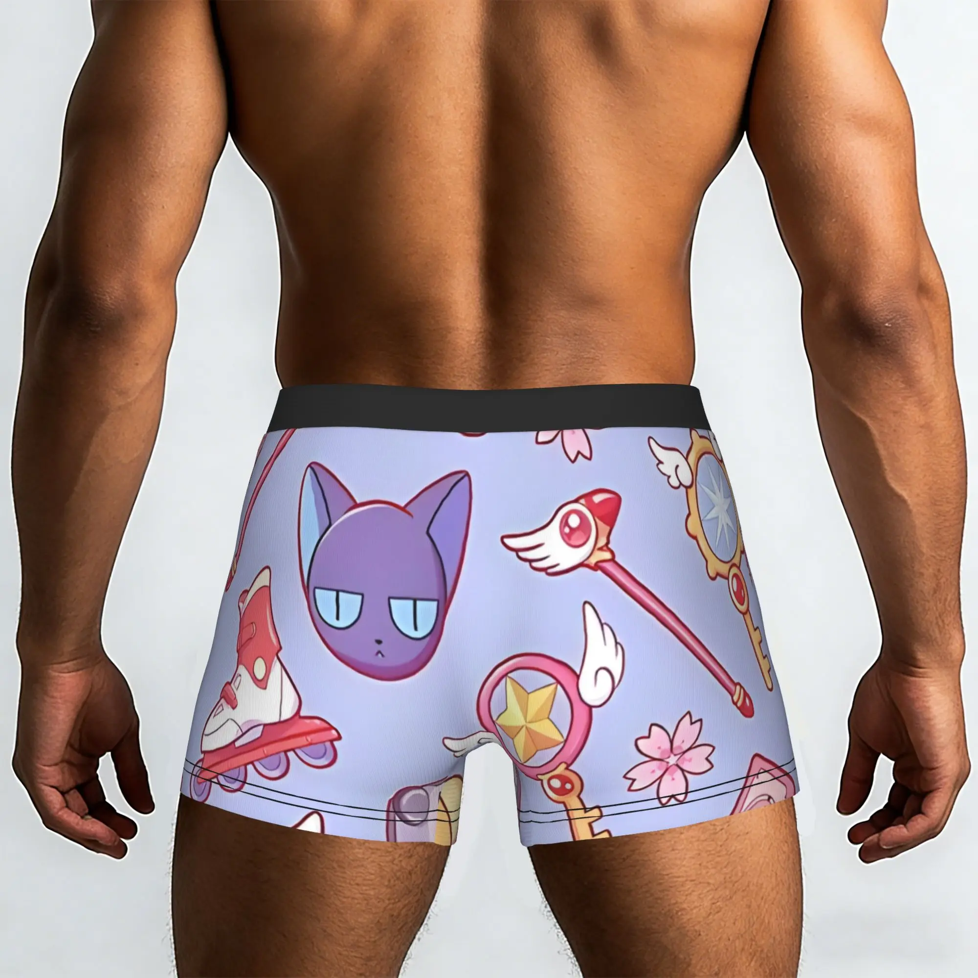 Sakura Card Captor   Violet Bandai Cardcaptor Sakura Underpants Homme Panties Male Underwear Comfortable Shorts Boxer Briefs