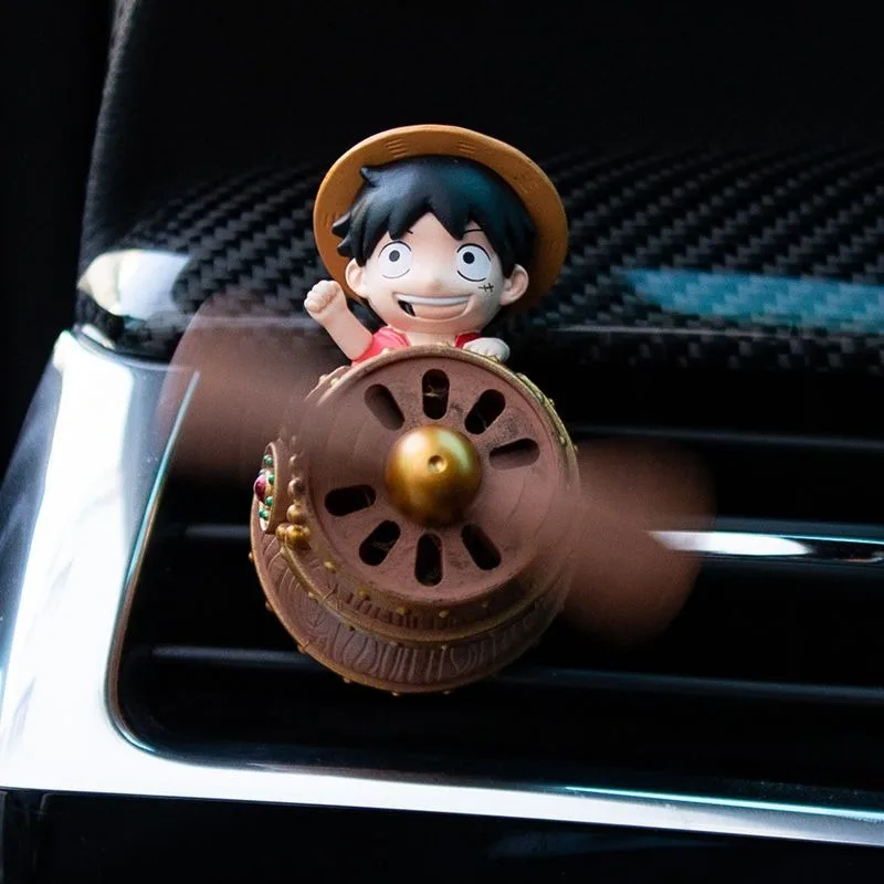 Anime One Piece Luffy Sauron Sanji Pilot Propeller Car Air Freshener Aromatherapy Fashion Air Vent Aromatherapy Car Accessories