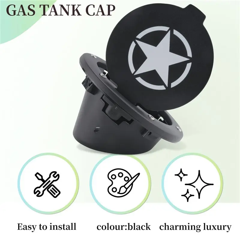 Top Sale Gas Tank Cap Cover Fuel Tank Cover 4-Door 2-Door For 2007-2018 Jeep Wrangler Jk & Unlimited Car Accessories