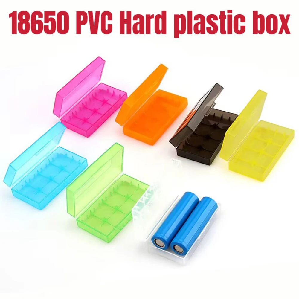 5 kolorów 18650 PVC twardy plastikowy pojemnik na baterie 18650 16340 pojemnik na baterie Box Hold 2 szt. 18650/4 szt. 16340 baterii