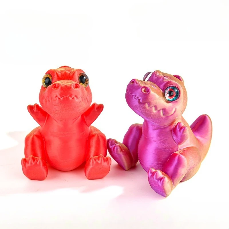 1 pièces dinosaures jouets nouveau Style Mini 3D imprimé dessin animé dinosaure Figurine Simulation modèle Giff pour garçons et filles jouets drôles