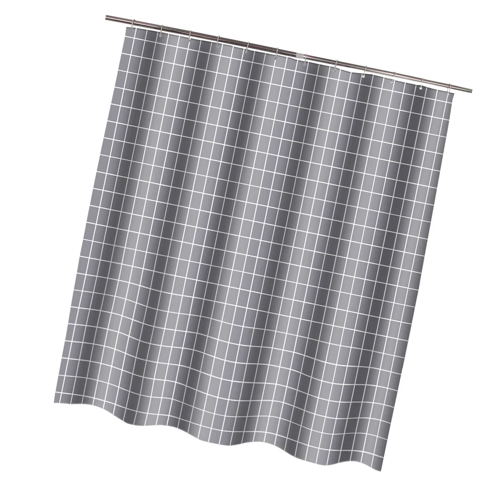 

Polyester Waterproof Shower Curtain Classic Bathroom Decor Easy Install 7 Size Polyester Curtain