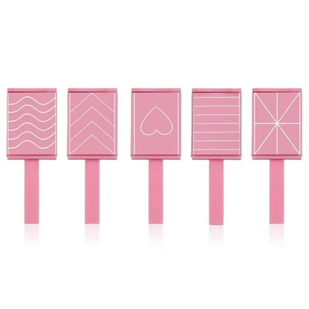 5pcs/set Gel Polish Cat Eye Magnetic Stick Powerful Magnet Portable Nail Art Magnets Bar Heart Wave Stripe Pattern Pink